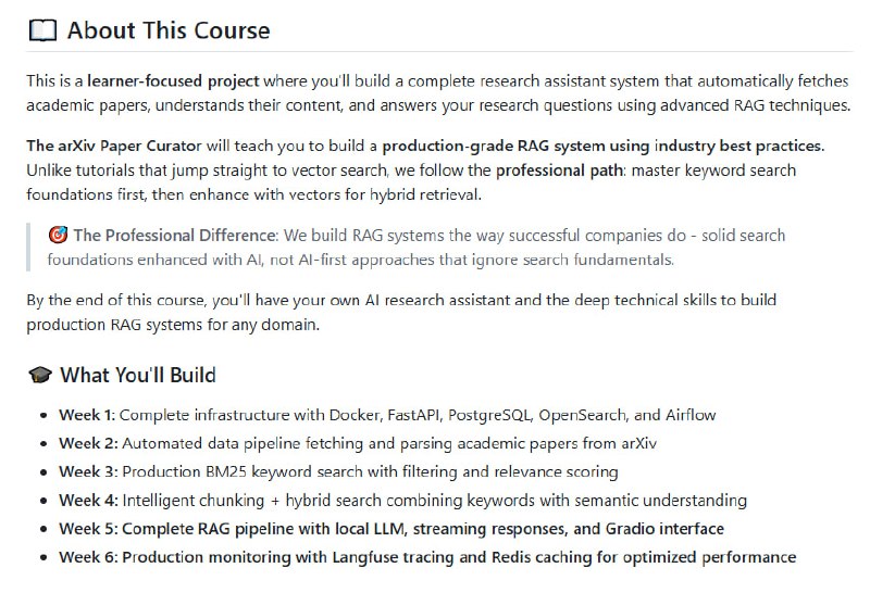 The Mother of AI Project 构建生产级 RAG 系统的完整实战课程——从基础关键词搜索到本地 LLM 智能问答，真正掌握企业级检索增强生成架构• 系统化进阶路径