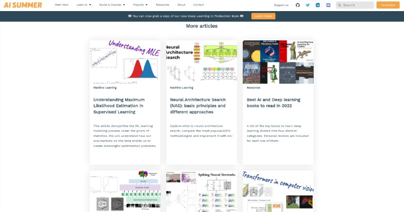 基于AI Summer的科学博客模板模板基于theaisummer.com，支持多种必要的组件，可用于科学博客，比如