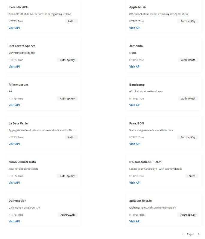一个免费且可搜索的公共 #API 目录