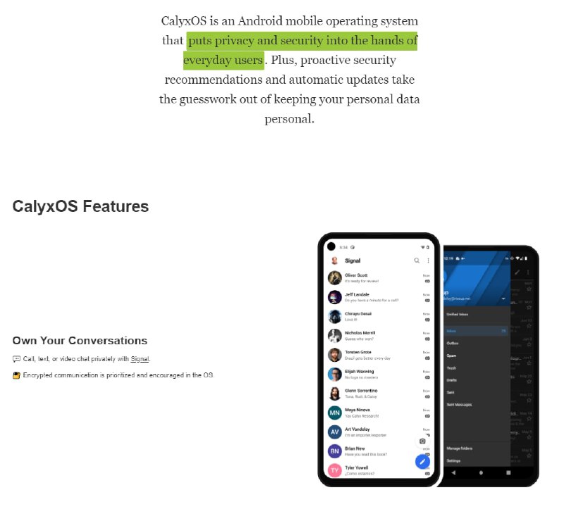 CalyxOS – 去谷歌化的安卓替代品CalyxOS – 去谷歌化的安卓替代品