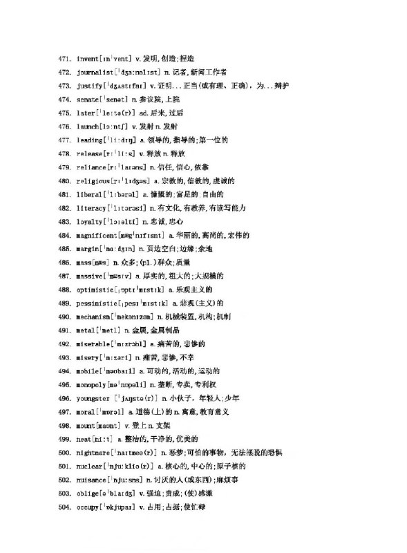 #考研 英语近五年真题出现过的632个词汇#考研 英语近五年真题出现过的632个词汇