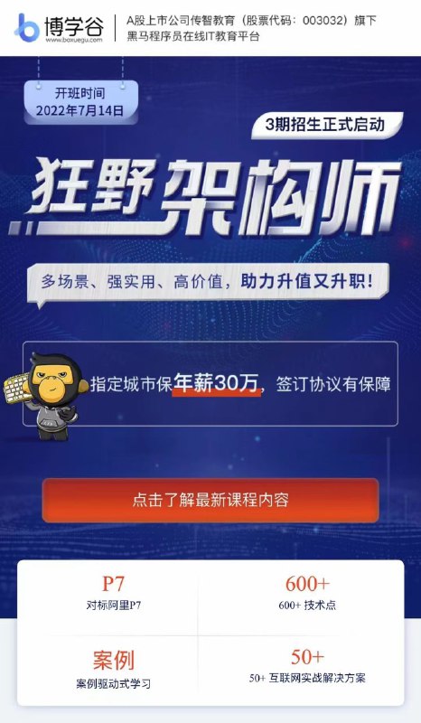 【更新】【黑马】【博学谷】狂野架构师，讲的棒