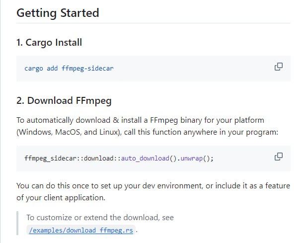 FFmpeg Sidecar