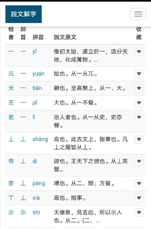 《说文解字》是一个致力于中国语言学和文字学中全文检索平台，用户可以根据拼音、部首、构件来查询想要了解的文字，《说文解字》的书名，许慎这样解释