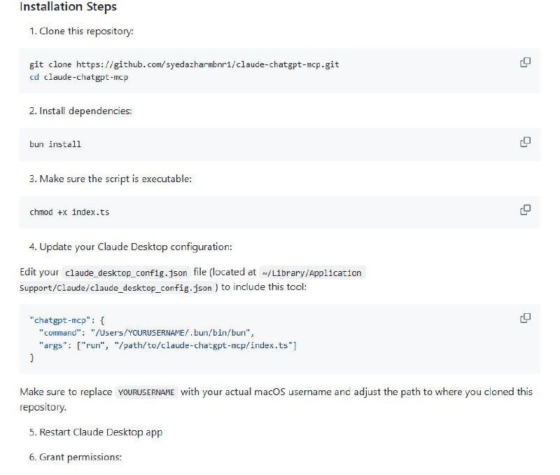 Claude ChatGPT MCP Tool