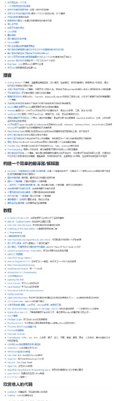 程序员应该访问的最佳网站中文版原版，项目包含一系列会持续更新的技术网站列表程序员应该访问的最佳网站中文版原版，项目包含一系列会持续更新的技术网站列表
