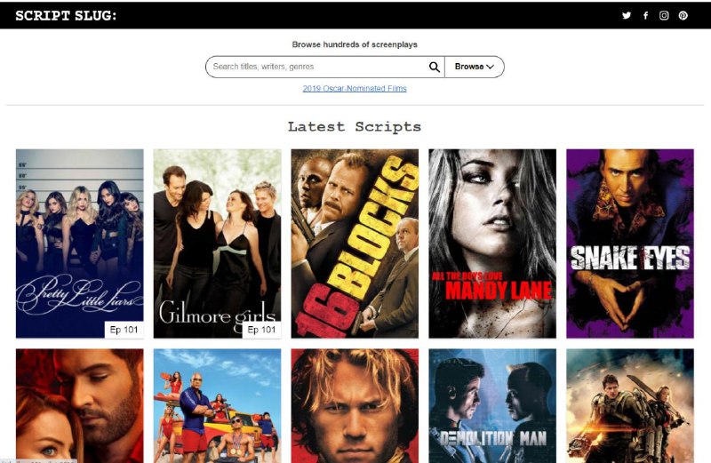 下载 #剧本 的网站1 simplyscripts 2 sfy 3 dailyscript 4 screenplaydb 5 thescriptlab 6 scriptpdf 7 moviescriptsandscreenplays 8 scriptslug 9 scifiscripts（科幻剧本）10 scriptfly下载 #剧本 的网站1 simplyscripts 2 sfy 3 dailyscript 4 screenplaydb 5 thescriptlab 6 scriptpdf 7 moviescriptsandscreenplays 8 scriptslug 9 scifiscripts（科幻剧本）10 scriptfly