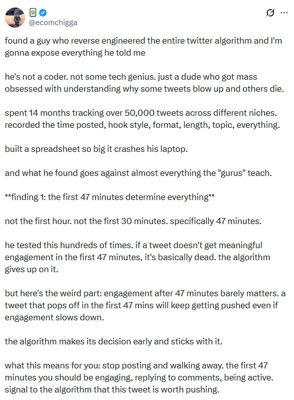 有人花14个月跟踪5万条推文，逆向研究了Twitter算法，揭示了10个关键真相，颠覆了大多数“专家”的说法