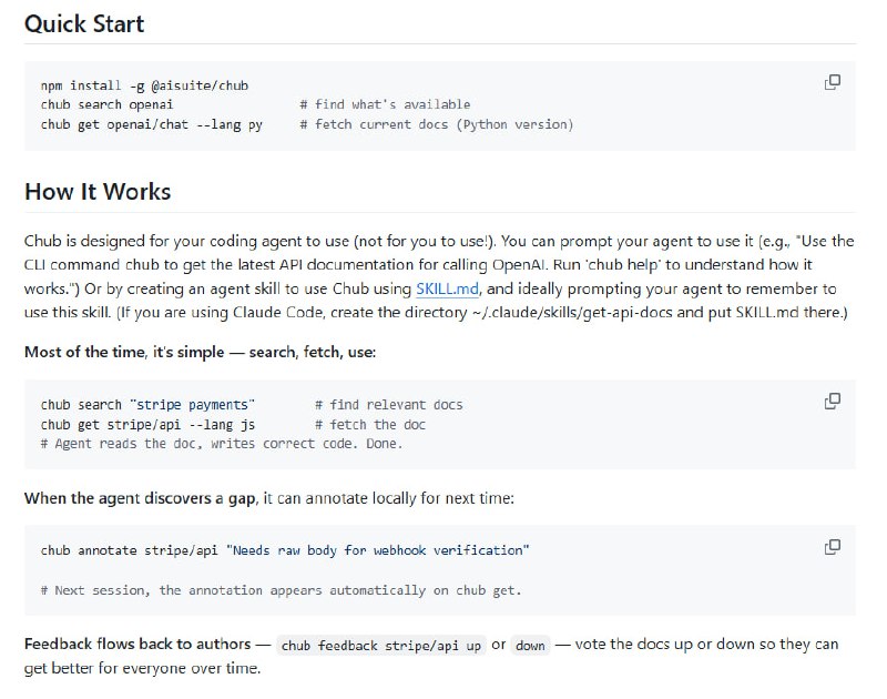 吴恩达老师开源「Context Hub」，专为 AI Coding Agent 设计的、可自我进化的 API 文档分发系统