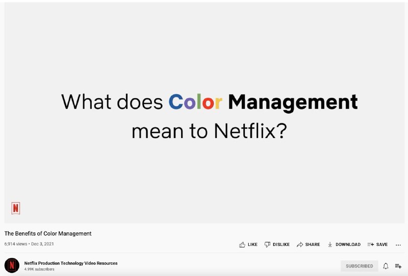 Netflix 合作伙伴做了些完整的视频制作指导，大的方面包括