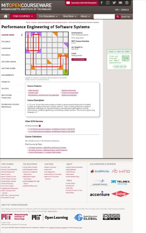 麻省理工学院课程 MIT 6.172