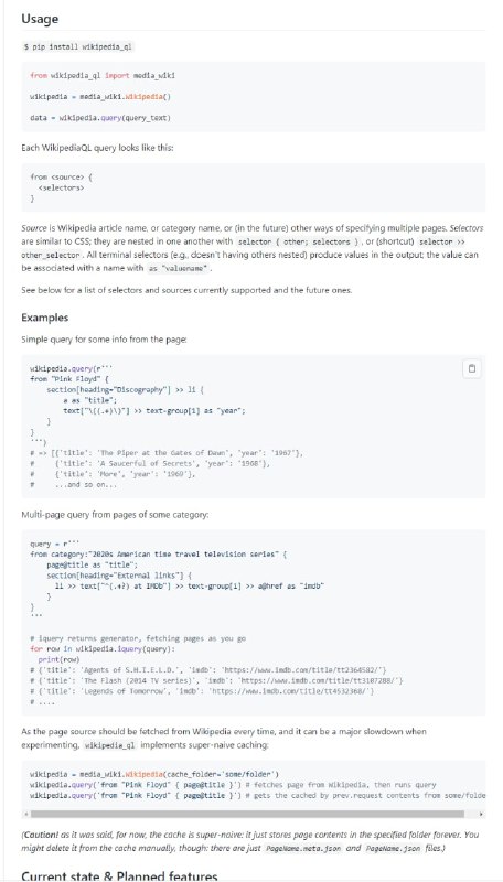 WikipediaQL