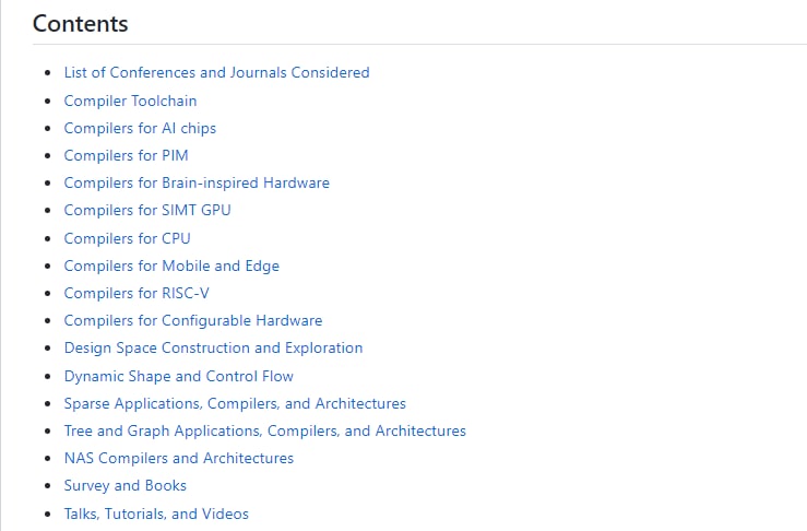 适用于不同架构和新兴领域的出色编译器和优化技术（适用于编译器）列表