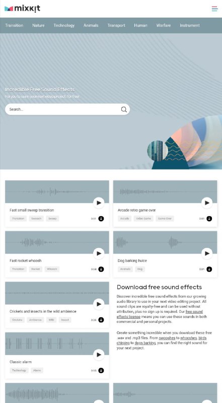 免费可商用的高清视频 #素材 网站Mixkit