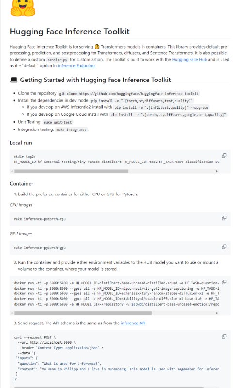 Hugging Face 推理工具包
