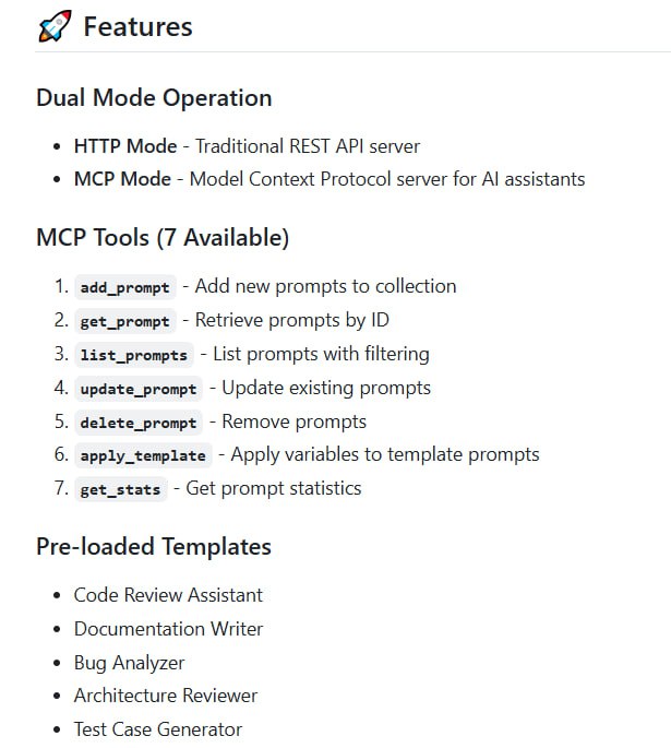 MCP Prompts Server