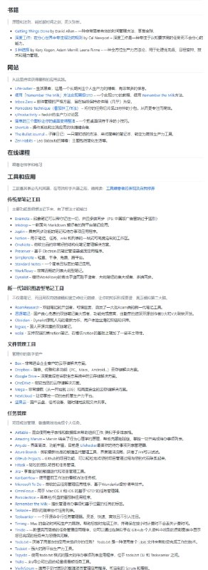 #生产力 #工具 清单