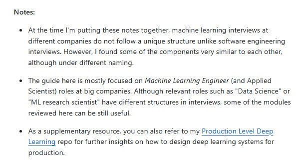 Machine Learning Interviews