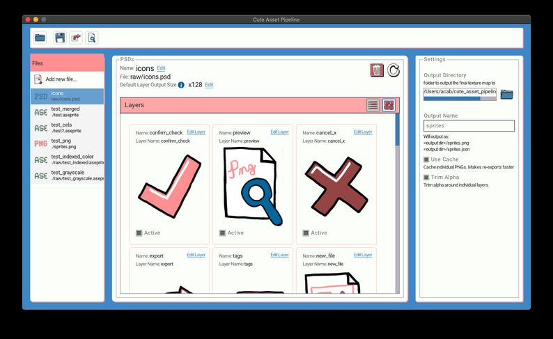  Cute Exporter 是一款 #素材 管理 #工具 ，它本来的作用是将 PSD 文件的图层进行导出的，但还可以对这些图层进行标记等管理，让你在一个地方对多个文件进行管理 #软件