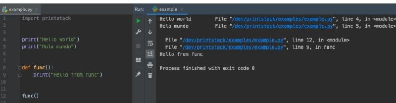 Printstack #Python 软件包，将堆栈跟踪链接添加到打印功能