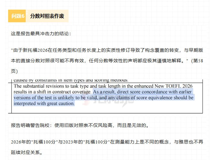 雅思官方公开质疑2026新托福含金量 | 详文 | 报告原文2026年2月，英国文化教育协会（雅思官方）发布了一份长达58页的研究报告，毫不隐晦地发表了关于新托福改革的质疑
