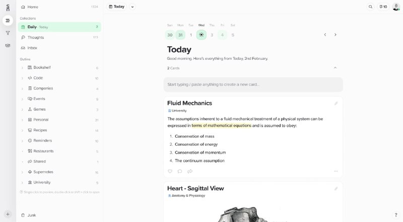 Supernotes，一款免费的  #Markdown 笔记 #软件 ，提供了记事卡、任务清单管理、多笔记嵌套、可视化图表、PDF 导出、API 集成等功能该软件支持 Windows、Linux、macOS 等主流桌面平台，桌面端全部功能均可免费使用，并面向开发者提供一定量的 API 调用次数 #笔记工具Supernotes，一款免费的  #Markdown 笔记 #软件 ，提供了记事卡、任务清单管理、多笔记嵌套、可视化图表、PDF 导出、API 集成等功能该软件支持 Windows、Linux、macOS 等主流桌面平台，桌面端全部功能均可免费使用，并面向开发者提供一定量的 API 调用次数 #笔记工具