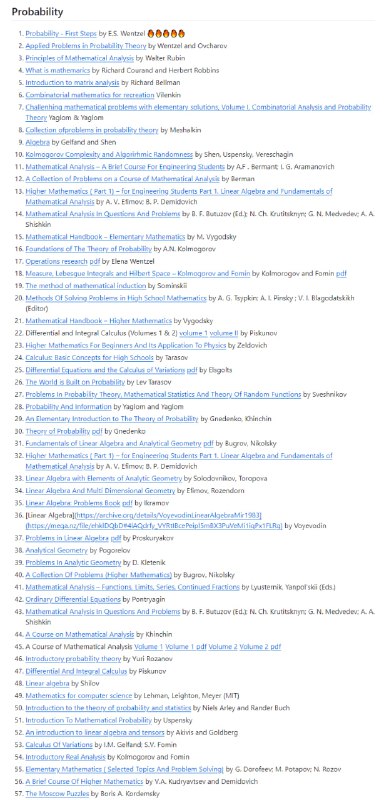 Awesome Math Books