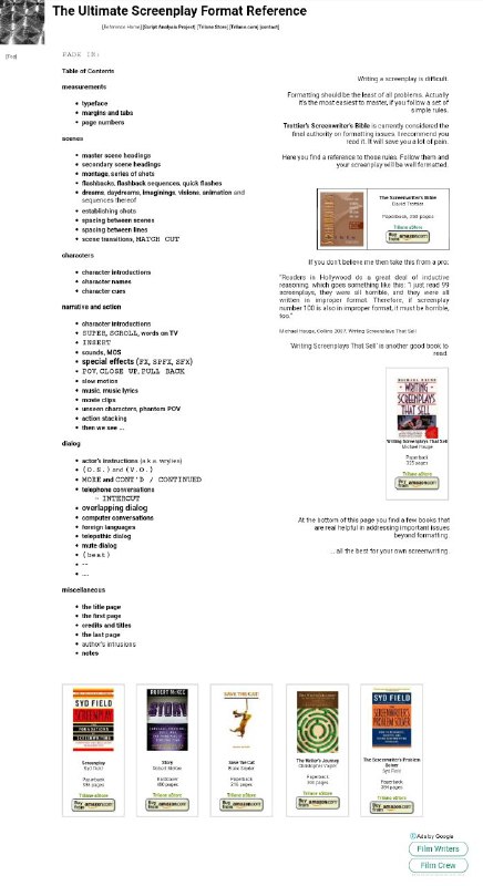 剧本格式参考 #剧本