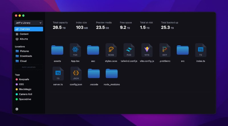 Spacedrive，一个开源的跨平台文件管理器，内置了虚拟分布式文件系统（VDFS）