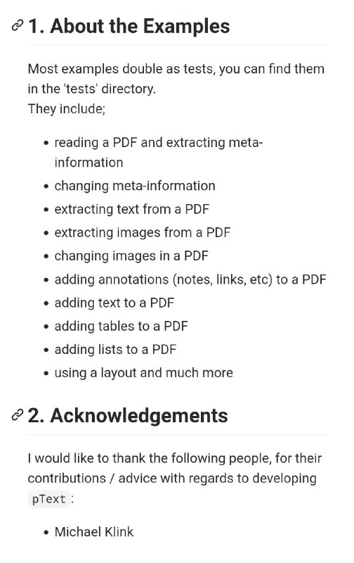 pText #Python 的PDF文件创建读写操作库