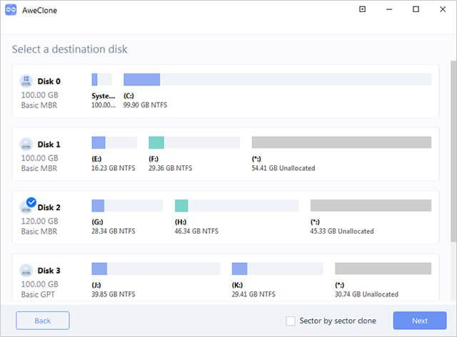 AweClone 是一款 #磁盘克隆 #工具 ，支持机械硬盘和固态硬盘，支持全盘克隆和部分克隆，对于数据备份和还原来说是十分有用的