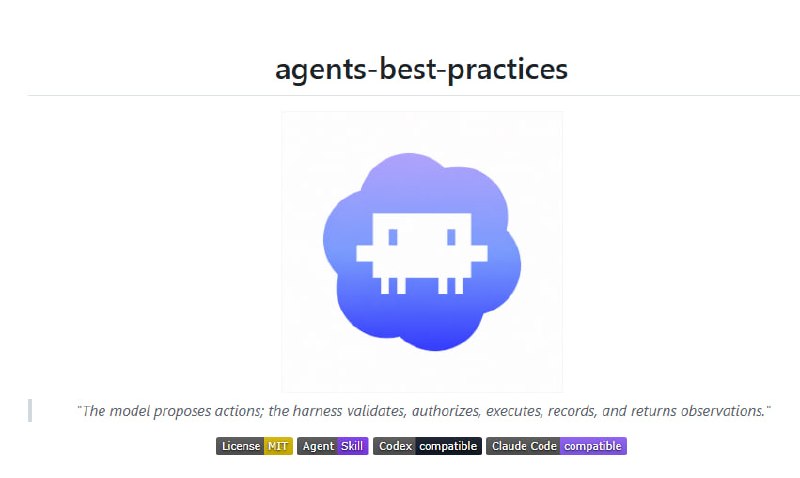 agents-best-practices 是一套跨平台的 Agent 技能，专注于帮助开发者设计、生成 MVP 蓝图、审计和重构各类 Agent 运行时框架