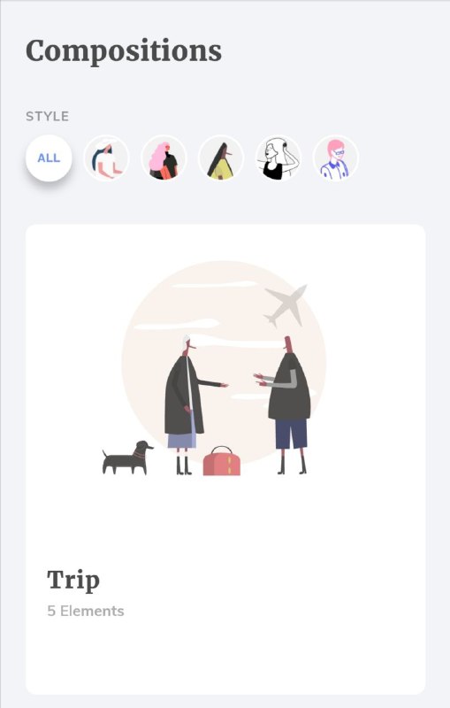 ITG.Builder 扁平风场景 #插画 的在线制作工具，没有设计基础也不怕，用素材拼贴就可以