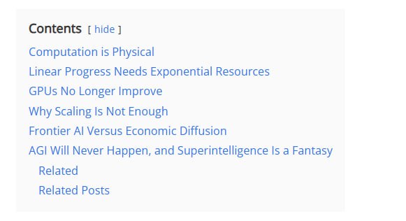 为什么真正的通用人工智能（AGI）不会实现？Tim Dettmers深刻剖析了这个被广泛误解的话题，指出当前关于AGI和超级智能的乐观预期忽视了计算的物理现实和资源限制