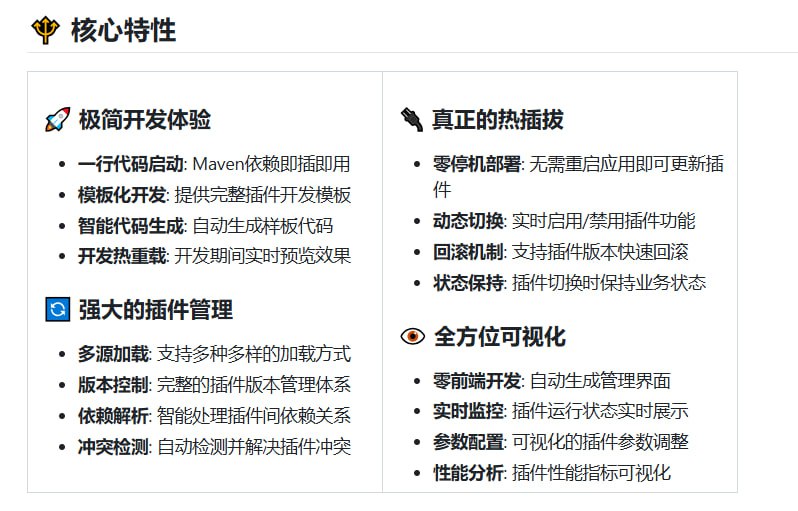 企业级 Java 插件框架，开创插件即积木的全新设计范式  • 极简上手