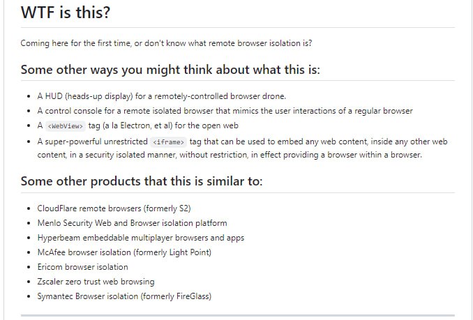 远程隔离浏览器API，提供安全性、自动化可视性和交互性
