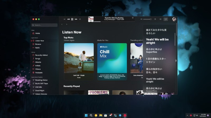 Cider，一款开源的跨平台 Apple Music #音乐 #播放器 ，基于 Vue.js 和 Electron 构建，内置音频增强、社交分享、远程操控等功能