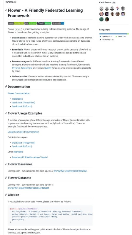 Flower – 友好的联合学习框架