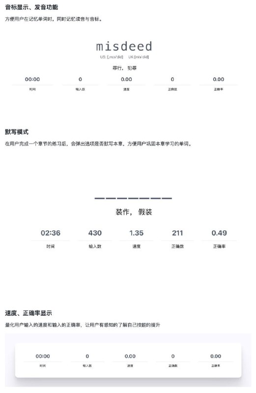 一款开源的单词记忆与英语肌肉记忆锻炼 #软件 