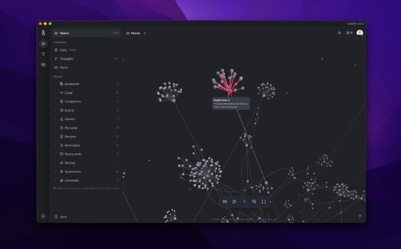 Supernotes，一款免费的  #Markdown 笔记 #软件 ，提供了记事卡、任务清单管理、多笔记嵌套、可视化图表、PDF 导出、API 集成等功能该软件支持 Windows、Linux、macOS 等主流桌面平台，桌面端全部功能均可免费使用，并面向开发者提供一定量的 API 调用次数 #笔记工具Supernotes，一款免费的  #Markdown 笔记 #软件 ，提供了记事卡、任务清单管理、多笔记嵌套、可视化图表、PDF 导出、API 集成等功能该软件支持 Windows、Linux、macOS 等主流桌面平台，桌面端全部功能均可免费使用，并面向开发者提供一定量的 API 调用次数 #笔记工具