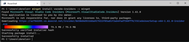 Windows 程序包管理器 1.1Windows 程序包管理器 1.1