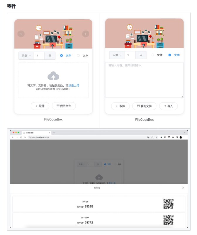 匿名口令分享文本，文件，像拿快递一样取文件主要特色轻量简洁