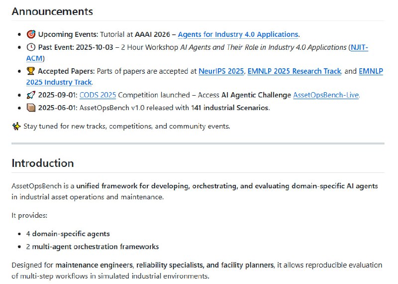 一个面向工业4.0的开源框架，专为资产运维和维护打造