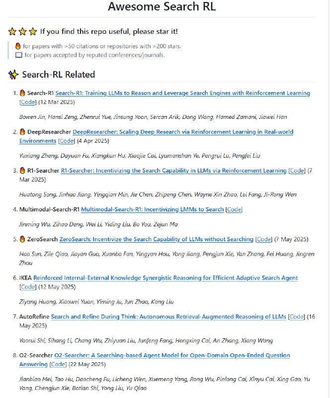 Awesome-Search-RL