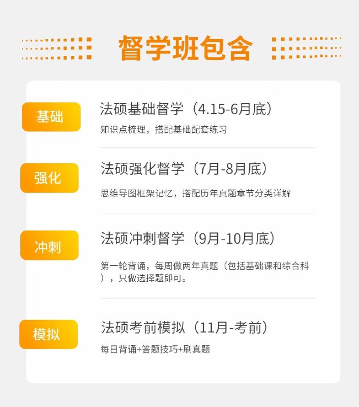 计算机/法硕/教育学/心理学/西综/中综/美术学督学班开始招生啦1.单科368/两科568/三科768/四科9682.让你每一天都知道要做什么3.专业课全程陪伴督学4.任务带背+不定期测试+全程答疑督学班专业课4.5日前购买优惠力度较大计算机/法硕/教育学/心理学/西综/中综/美术学督学班开始招生啦1.单科368/两科568/三科768/四科9682.让你每一天都知道要做什么3.专业课全程陪伴督学4.任务带背+不定期测试+全程答疑督学班专业课4.5日前购买优惠力度较大