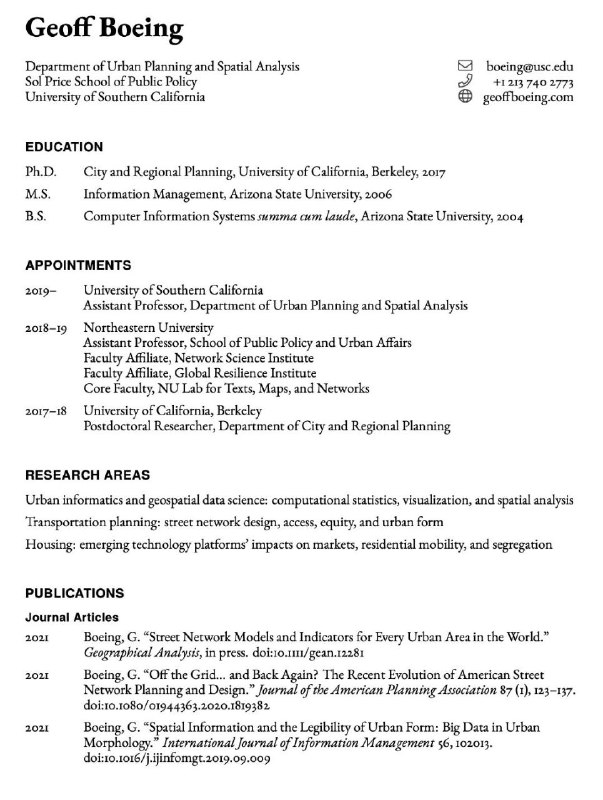 LaTex学术简历模板 #LaTex #简历 #模板