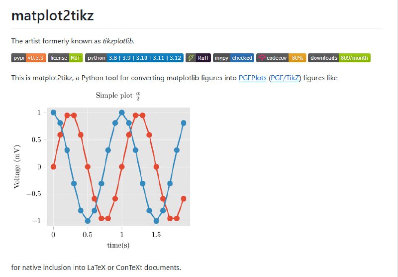 matplot2tikz