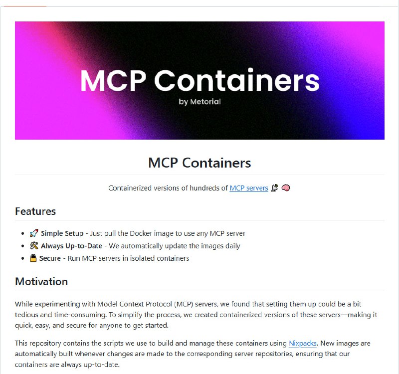 MCP Containers
