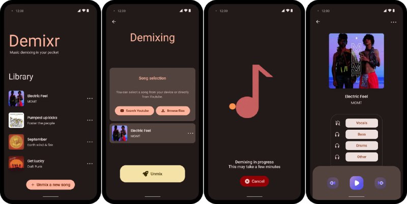 Demixr mobile application