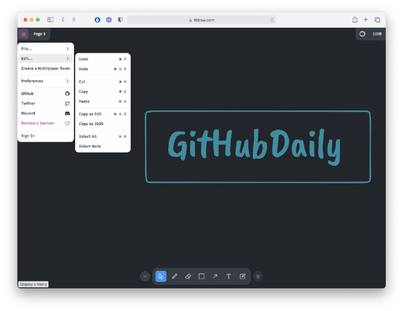 GitHub 上一个轻量级，功能强大的绘画 App